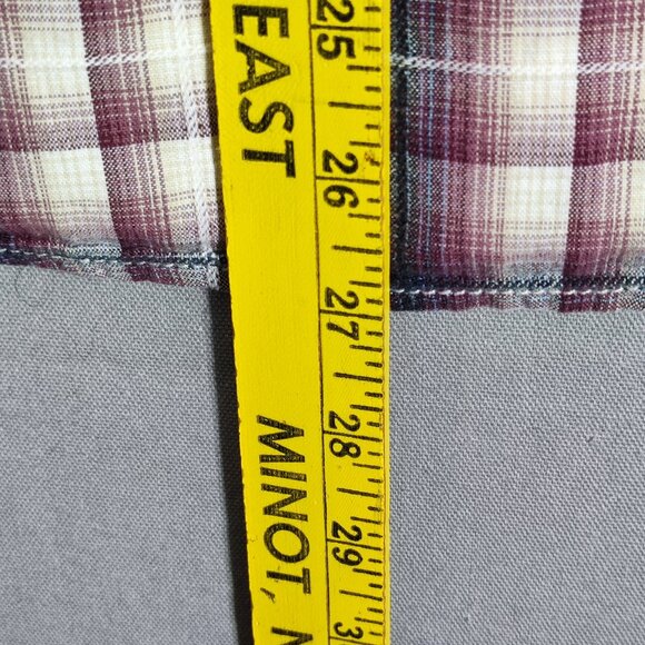 Converse One Star button down shirt men's sz S multi-colour purple plaid pattern - Picture 10 of 10